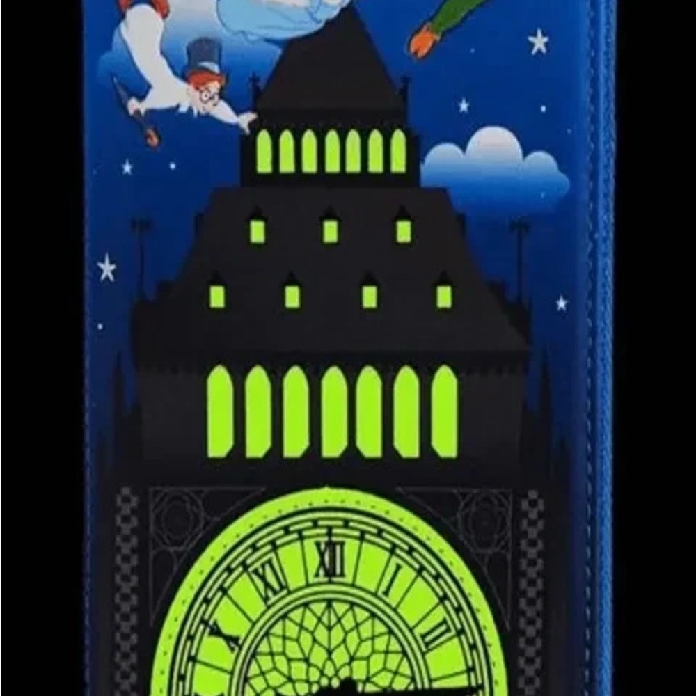 NWT Peter Pan Loungefly Glow in the Dark Wallet in Original Plastic